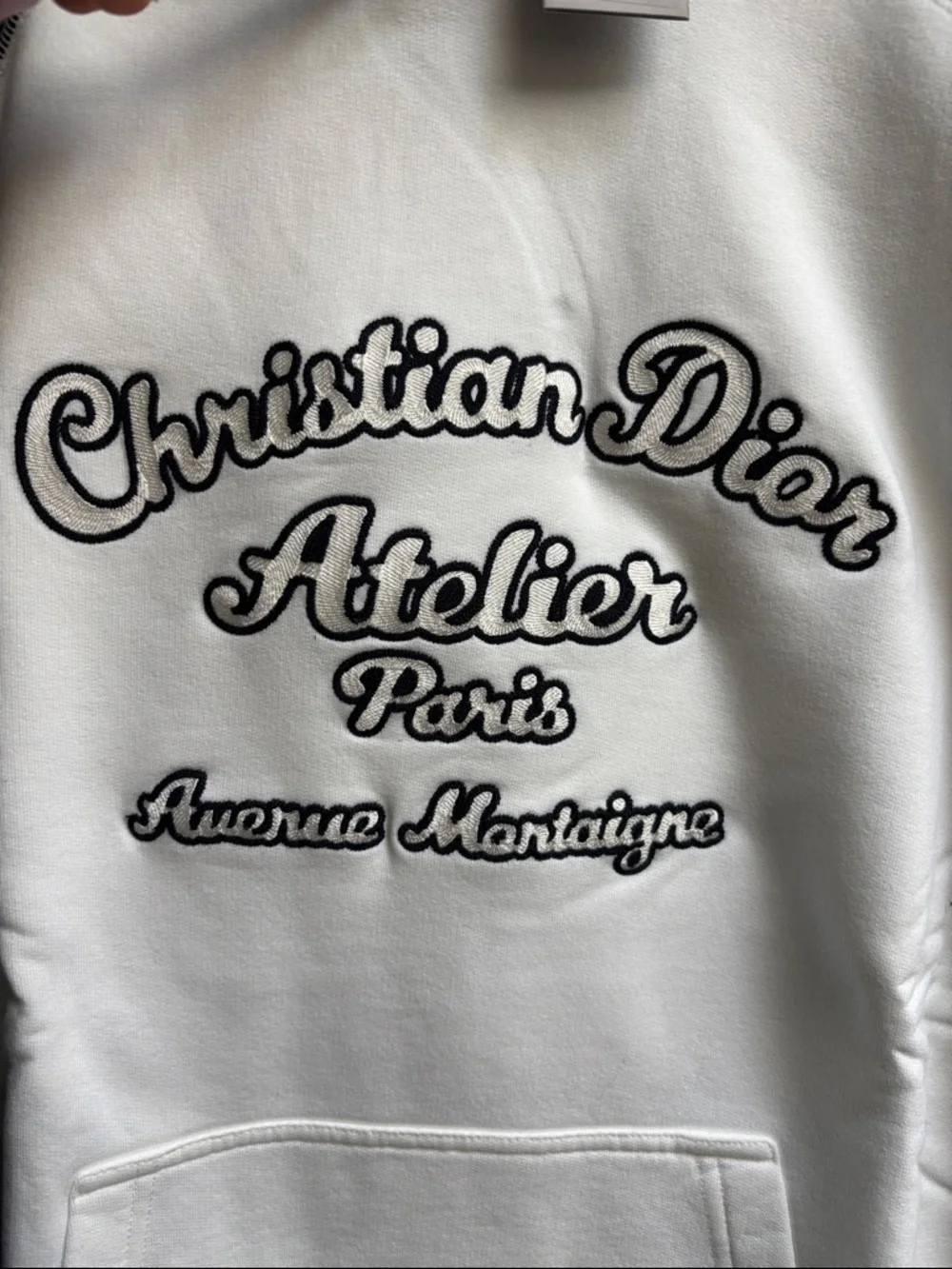 Dior Black & White Christian Dior Atelier Pullover Hoodie orig $1280 - Picture 2 of 6